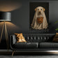 Halloween Labrador Dog Ghost Canvas Painting, Trick or Treat Wall Art Decor, Spooky Season Poster Gift For Dog Lover