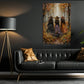 Halloween Three Cowgirl Witches Canvas Painting, Boots, Wild West Witches Ride Together Wall Art Decor, Fall Spooky Season Poster Gift For Cowgirls, Witch Lover
