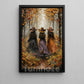 Halloween Three Cowgirl Witches Canvas Painting, Boots, Wild West Witches Ride Together Wall Art Decor, Fall Spooky Season Poster Gift For Cowgirls, Witch Lover