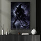 Halloween Witch Hockey Canvas Painting, The Witch Takes The Ice Wall Art Decor, Spooky Season Poster Gift For Hockey Lover