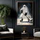 Halloween Ghost Hockey Canvas Painting, Hockey Never Dies Wall Art Decor, Spooky Season Poster Gift For Hockey Lover