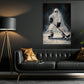 Halloween Ghost Hockey Canvas Painting, Hockey Never Dies Wall Art Decor, Spooky Season Poster Gift For Hockey Lover