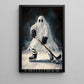 Halloween Ghost Hockey Canvas Painting, Hockey Never Dies Wall Art Decor, Spooky Season Poster Gift For Hockey Lover