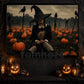 Halloween Wednesday Canvas Painting, Witch Pumpkin Patch Wall Art Decor, Spooky Season Poster Gift For Wednesday Movie Fan