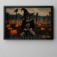 Halloween Wednesday Canvas Painting, Witch Pumpkin Patch Wall Art Decor, Spooky Season Poster Gift For Wednesday Movie Fan