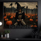 Halloween Wednesday Canvas Painting, Witch Pumpkin Patch Wall Art Decor, Spooky Season Poster Gift For Wednesday Movie Fan