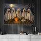 Halloween Ghost Labrador Retriever Dog Canvas Painting, The Golden Ghost Gang Wall Art Decor, Spooky Season Poster Gift For Dog Lover