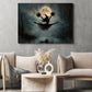 Halloween Cheerleading Witch Canvas Painting, Cheer Under The Full Moon Wall Art Decor, Spooky Season Poster Gift For Cheerleading Lover