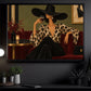 Modern Woman Canvas Painting, Elegant Woman Drinking Wine Wall Art Decor, Poster Gift