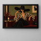 Modern Woman Canvas Painting, Elegant Woman Drinking Wine Wall Art Decor, Poster Gift