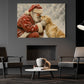 Christmas Santa And Golden Retriever Dog Canvas Painting, Santa's Best Friend Wall Art Decor, Xmas Poster Gift For Dog Lover