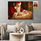 Personalized Christmas Santa And Baby Canvas Painting, Baby's First Christmas Keepsake Wall Art Decor, Xmas Poster Gift
