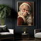 Funny Christmas Toilet Santa Claus Canvas Painting, Santa Smells Something Naughty Bathroom Wall Art Decor, Xmas Restroom Poster Gift