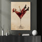 Funny Christmas Santa Claus Martini Canvas Painting, Santa's Happy Hour Wall Art Decor, Xmas Poster Gift For Wine Lover