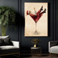 Funny Christmas Santa Claus Martini Canvas Painting, Santa's Happy Hour Wall Art Decor, Xmas Poster Gift For Wine Lover