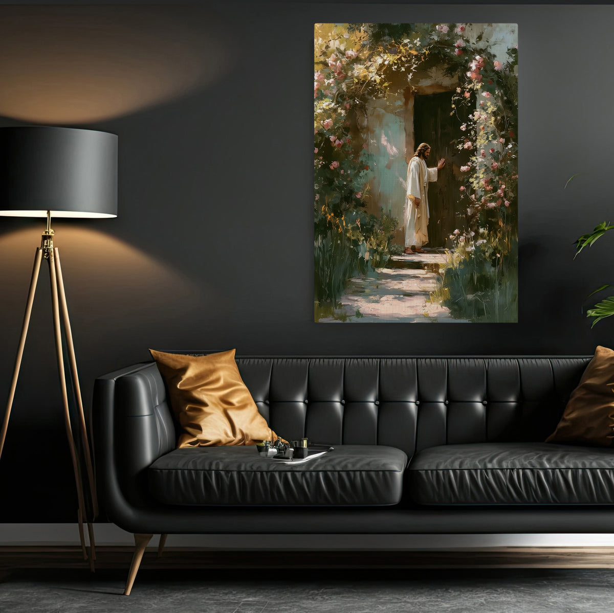 Jesus Canvas Painting, Jesus Knocking At The Door Wall Art Decor, Poster Gift For Christians