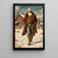 Western Christmas Cowboy Canvas Painting, Howdy Christmas Cowboy Santa Wall Art Decor, Xmas Poster Gift For Cowboys