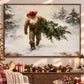 Christmas Western Cowboy Canvas Painting, A Cowboy's Christmas Tradition Wall Art Decor, Xmas Poster Gift For Cowboys