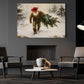 Christmas Western Cowboy Canvas Painting, A Cowboy's Christmas Tradition Wall Art Decor, Xmas Poster Gift For Cowboys
