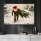 Christmas Western Cowboy Canvas Painting, A Cowboy's Christmas Tradition Wall Art Decor, Xmas Poster Gift For Cowboys