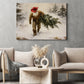 Christmas Western Cowboy Canvas Painting, A Cowboy's Christmas Tradition Wall Art Decor, Xmas Poster Gift For Cowboys