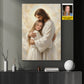 Personalized Jesus Hugging You Canvas Painting, In The Arms Of Jesus Wall Art Decor, Poster Gift For Christians
