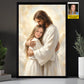 Personalized Jesus Hugging You Canvas Painting, In The Arms Of Jesus Wall Art Decor, Poster Gift For Christians