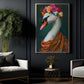 Victorian Swan Canvas Painting, The Regal Swan Wall Art Decor, Poster Gift For Swan Lovers