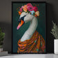 Victorian Swan Canvas Painting, The Regal Swan Wall Art Decor, Poster Gift For Swan Lovers