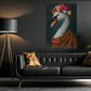 Victorian Swan Canvas Painting, The Regal Swan Wall Art Decor, Poster Gift For Swan Lovers