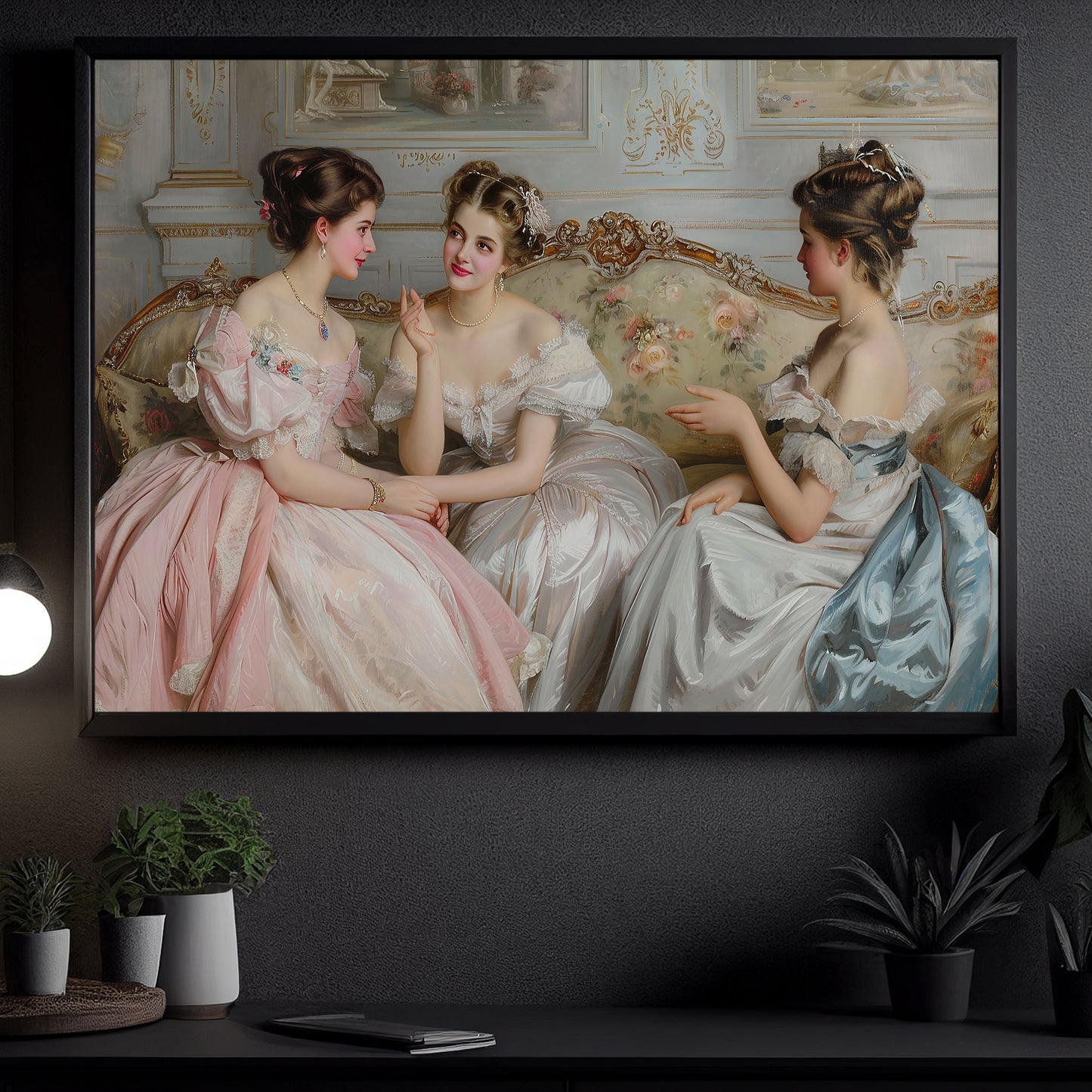 A Graceful Assembly, Victorian Queen Canvas Painting, Modern Wall Art Decor, Queen Poster Gift