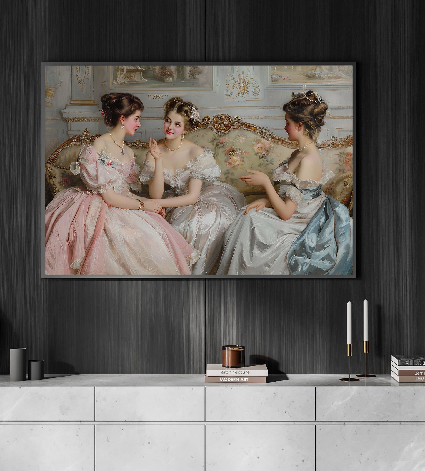 A Graceful Assembly, Victorian Queen Canvas Painting, Modern Wall Art Decor, Queen Poster Gift