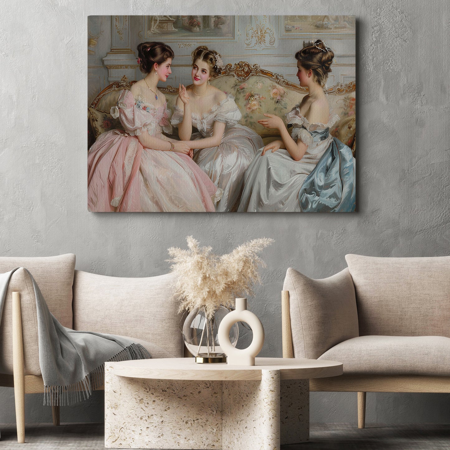 A Graceful Assembly, Victorian Queen Canvas Painting, Modern Wall Art Decor, Queen Poster Gift