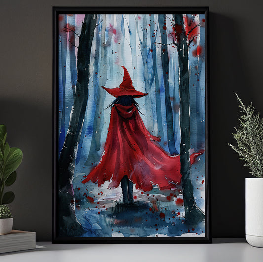 Whispers In The Blue Forest, Witches Canvas Painting, Spooky Season Wall Art Decor, Halloween Poster Gift For Witch Lovers