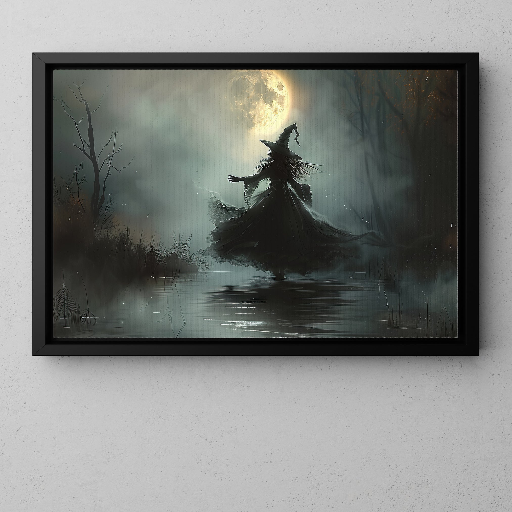 Canvas Painting-Extra Witchy-- with newest a bow