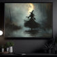 Whispers Of The Misty Moon, Witch Canvas Painting, Spooky Season Wall Art Decor, Halloween Poster Gift For Witch Lovers