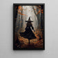 Autumnal Witch's Path, Witches Canvas Painting, Spooky Season Wall Art Decor, Halloween Poster Gift For Witch Lovers