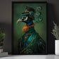 The Peacock's Regal Stance, Victorian Peacock Canvas Painting, Victorian Animal Wall Art Decor, Poster Gift For Peacock Lovers