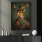 Dapper Deer, Victorian Deer Canvas Painting, Victorian Animal Wall Art Decor, Poster Gift For Deer Lovers