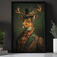 Dapper Deer, Victorian Deer Canvas Painting, Victorian Animal Wall Art Decor, Poster Gift For Deer Lovers