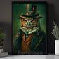 Victorian Owl Canvas Painting, Regal Owl Portrait Wall Art Decor, Poster Gift For Owl Lovers