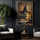 Witch Hat & Magic Books Canvas Painting, The Witch's Favorite Reading Corner Spooky Season Wall Art Decor, Halloween Poster Gift For Book Lover