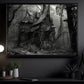 Whispers Of The Forest, Dark House Canvas Painting, Spooky Season Wall Art Decor, Halloween Poster Gift For Forest Lovers