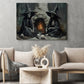 A Fireside Reunion, Witch Canvas Painting, Spooky Season Wall Art Decor, Halloween Poster Gift For Witch Lovers