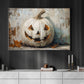 Pumpkins Smile, Autumn Canvas Painting, Spooky Season Wall Art Decor, Halloween Poster Gift For Pumpkins Lovers