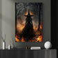 Flames Of The Forgotten Forest, Witches Canvas Painting, Spooky Season Wall Art Decor, Halloween Poster Gift For Witch Lovers