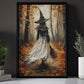 Autumn Whispering Witches, Witches Canvas Painting, Spooky Season Wall Art Decor, Halloween Poster Gift For Witch Lovers