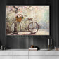 Spring Canvas Painting, Peaceful Spring Bicycle And Blossoms Colorful Wall Art Decor, Poster Gift