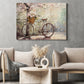 Spring Canvas Painting, Peaceful Spring Bicycle And Blossoms Colorful Wall Art Decor, Poster Gift