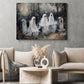 Halloween Ghost Canvas Painting, Haunted Council Wall Art Decor, Spooky Season Poster Gift For Ghost Lovers